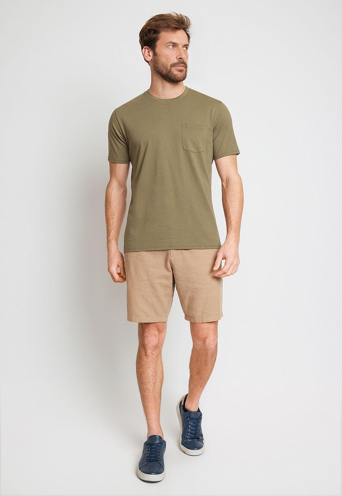 Polera Hombre Algodón Liso Slim Marcus Verde-3