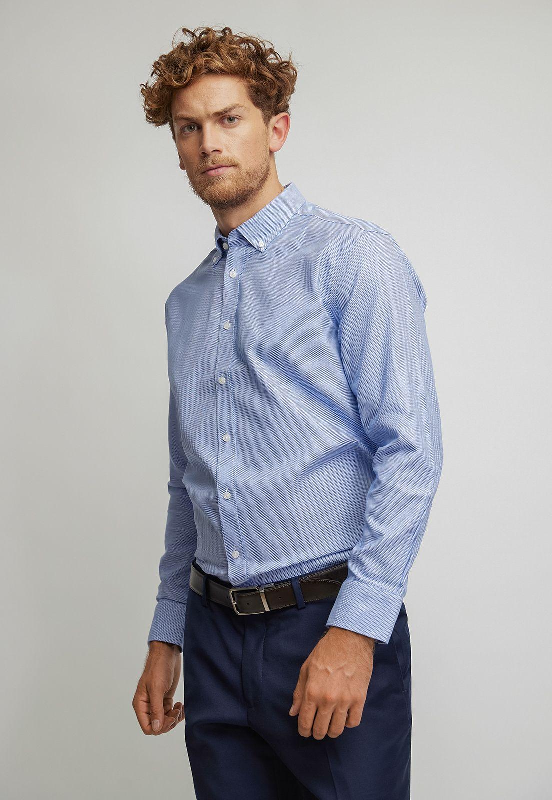 Camisa Non Iron Celeste-0