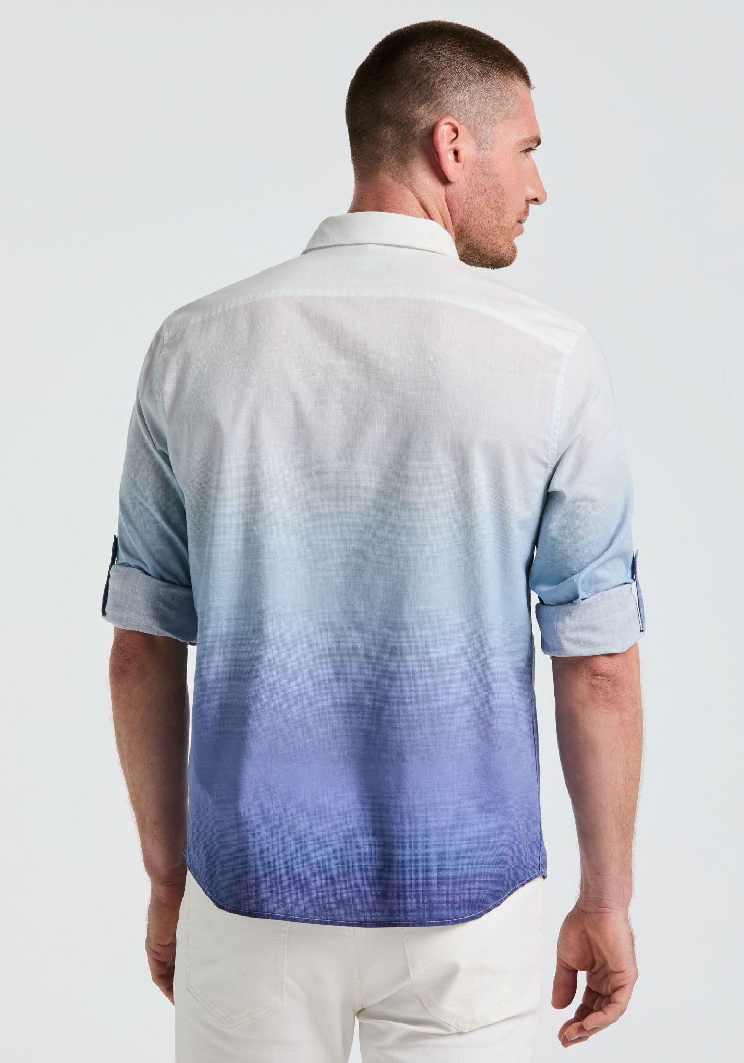 Camisa Hombre Algodón Azul 4KSW7009-1