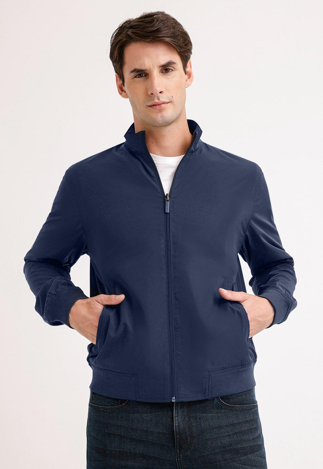 Chaqueta Hombre Casual Reversible Azul-0