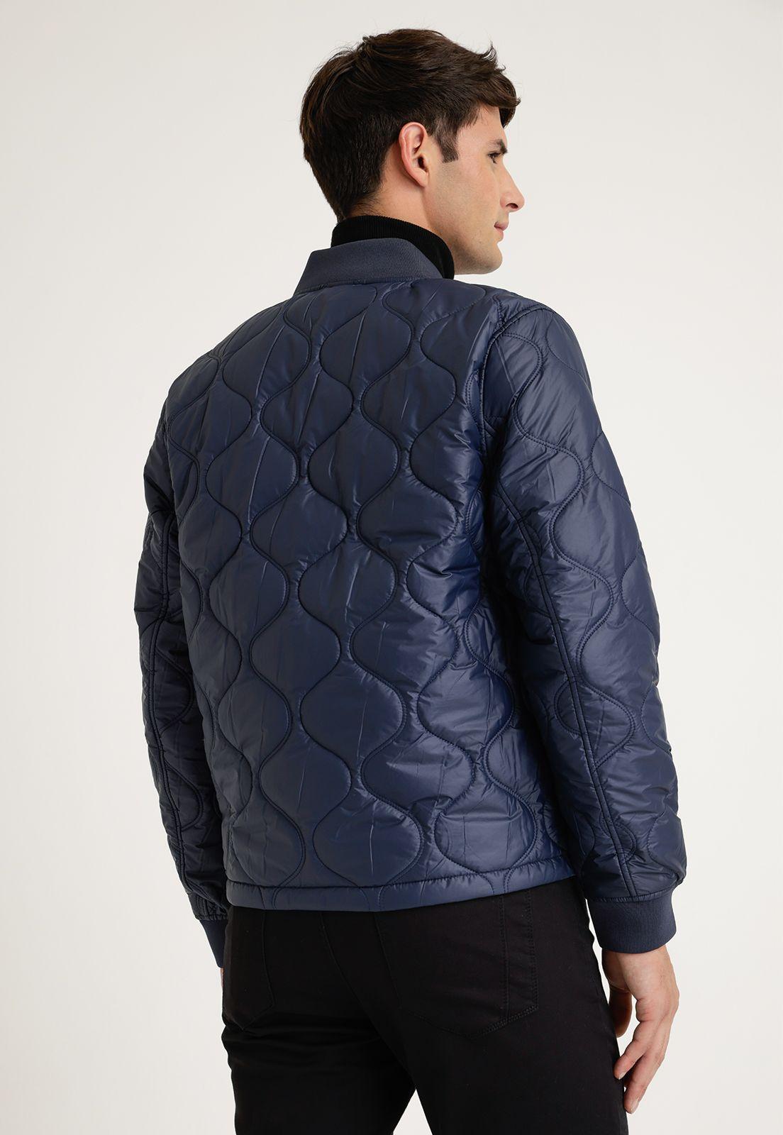 Parka Acolchada Azul Hombre-1