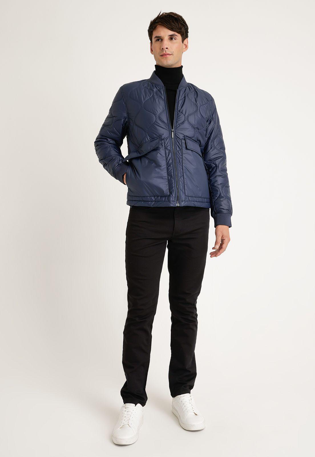 Parka Acolchada Azul Hombre-3
