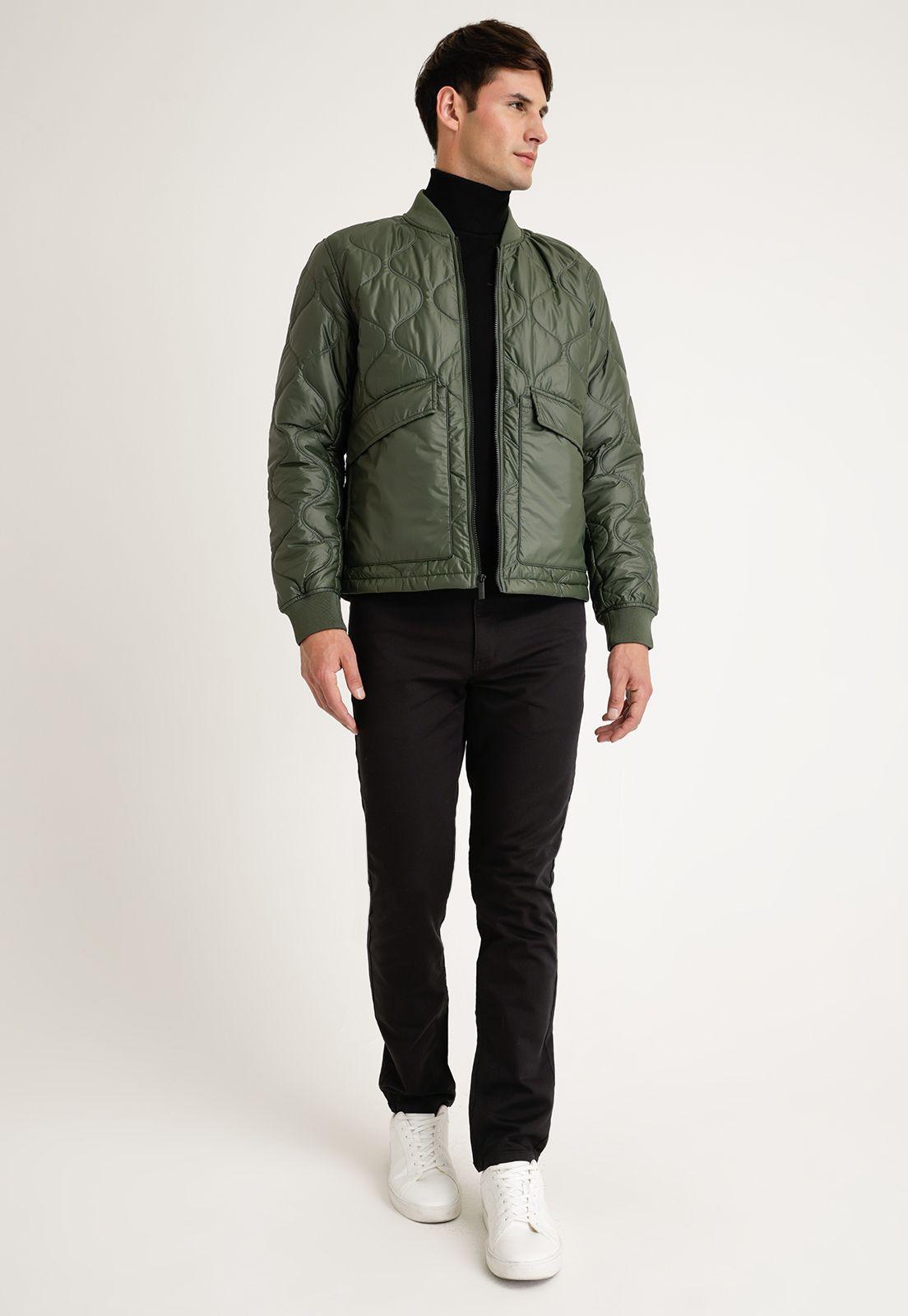 Parka Acolchada Verde Hombre-3