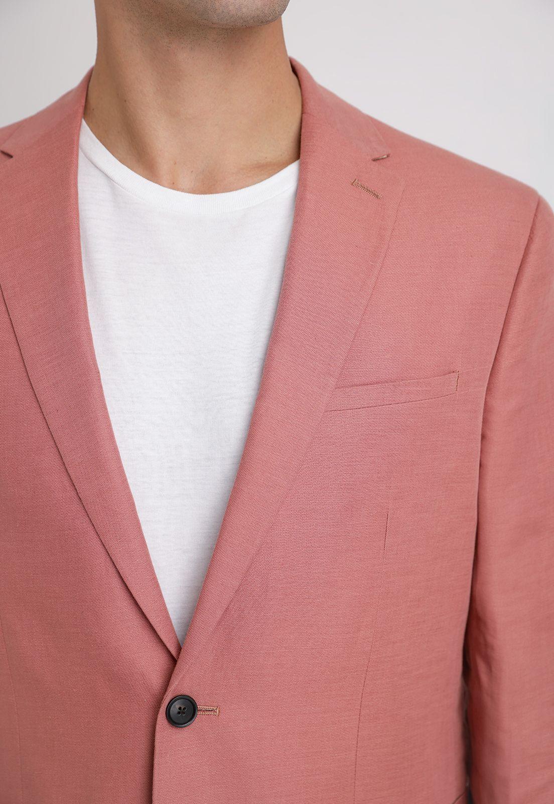 Chaqueta Hombre Lino Suit Separates Rosa Viejo-2