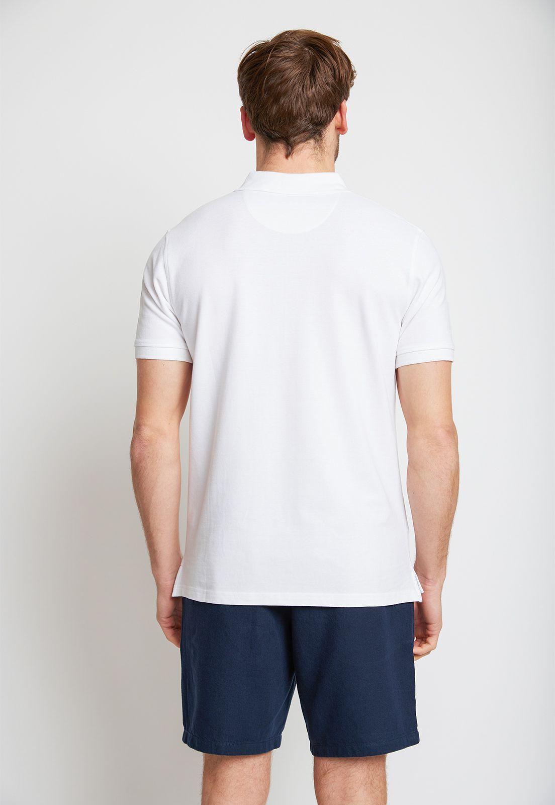 Polera Hombre Algodón Polo Regular Marini Blanco-1
