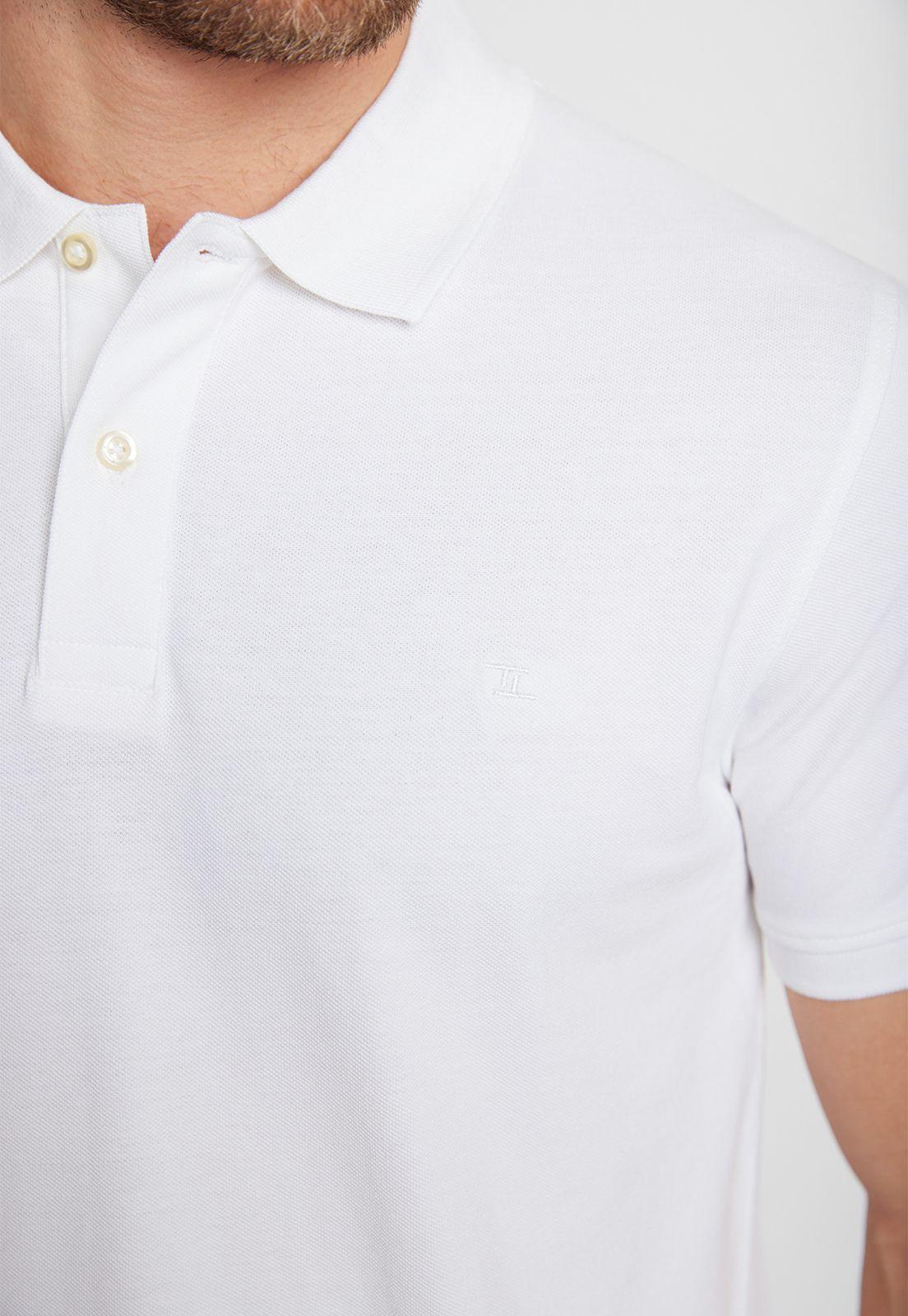 Polera Hombre Algodón Polo Regular Marini Blanco-2