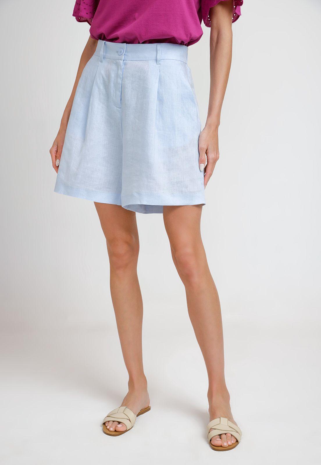Short de Mujer Modelo Habana Color Celeste-0