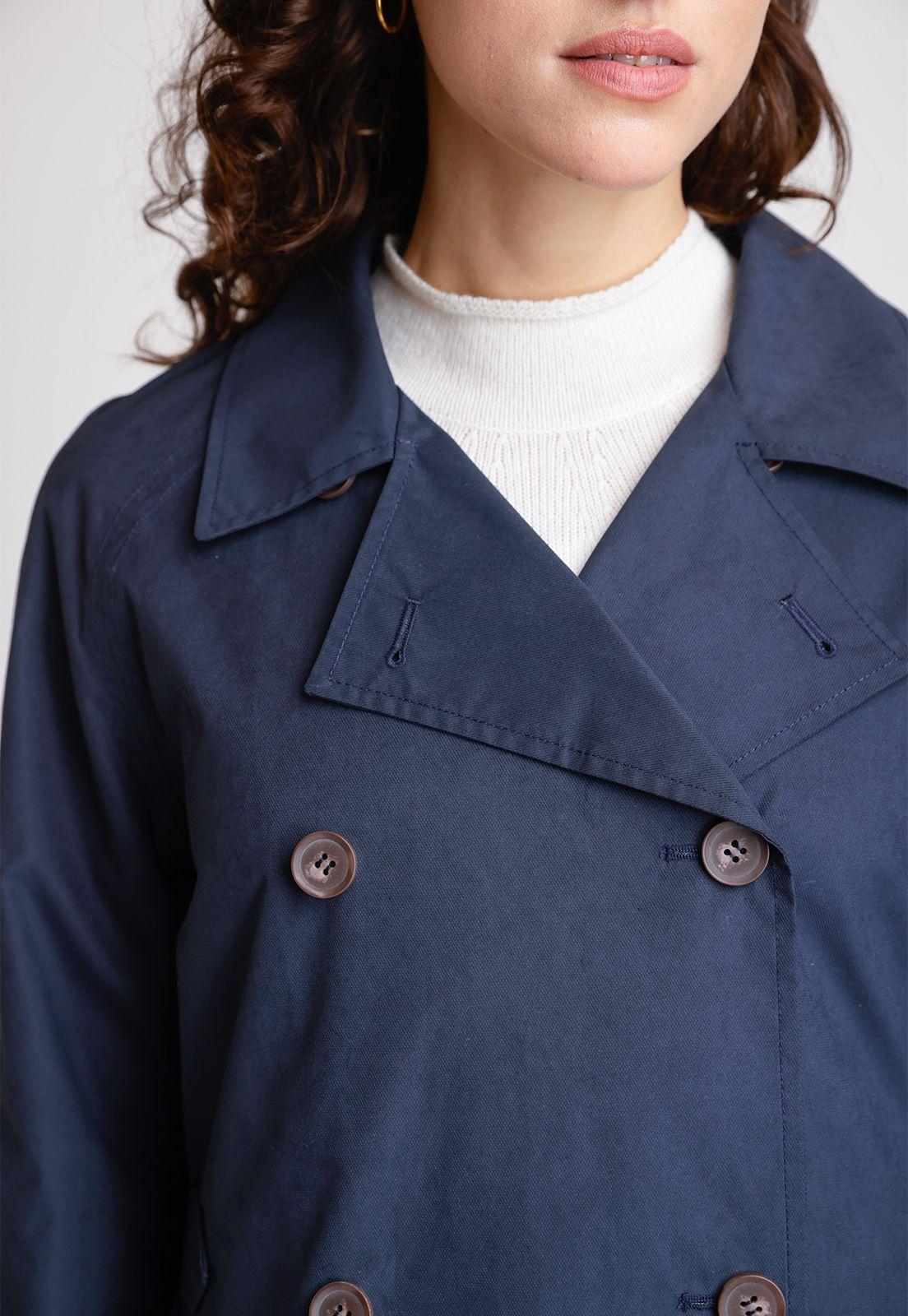 Impermeable De Mujer Modelo Dai Color Marino-2