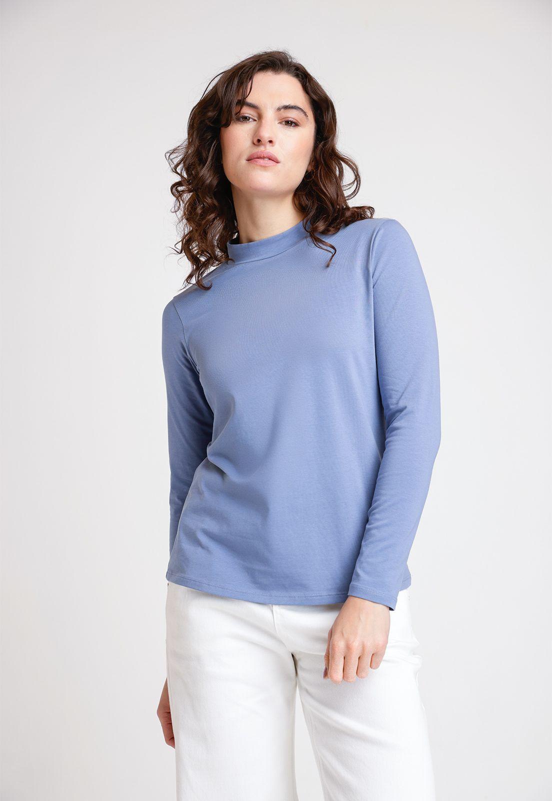 Polera De Mujer Modelo Eris Color Celeste-0
