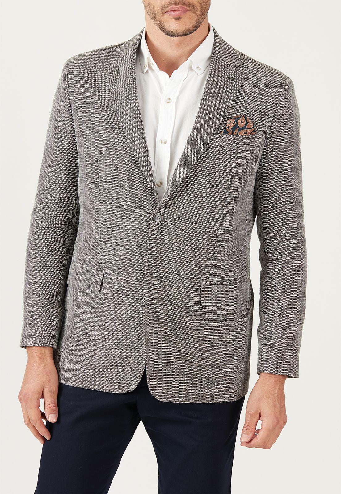 Chaqueta casual lino Cachagua-0