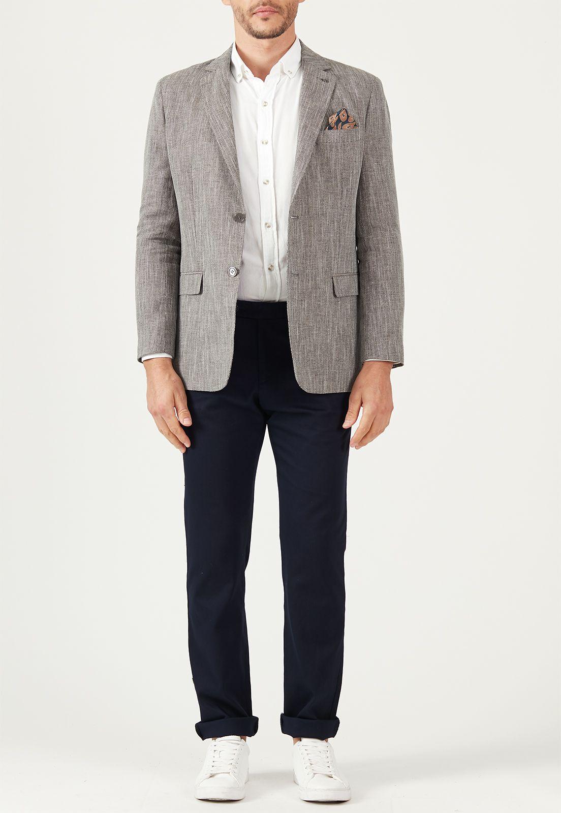 Chaqueta casual lino Cachagua-3