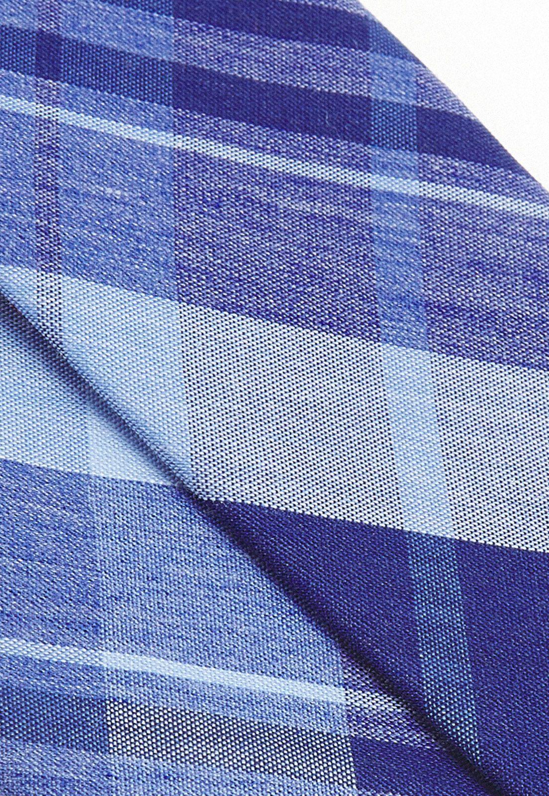 Corbata De Hombre Cuadros Azul-3