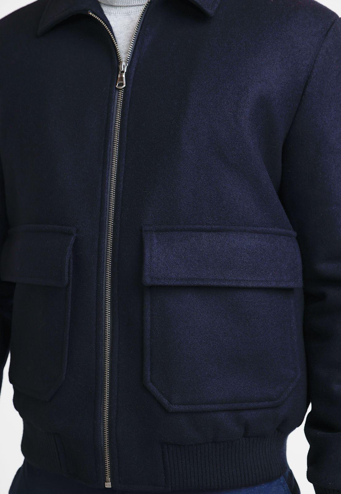 Chaqueta Bomber Hombre Tanaka Azul Marino-2