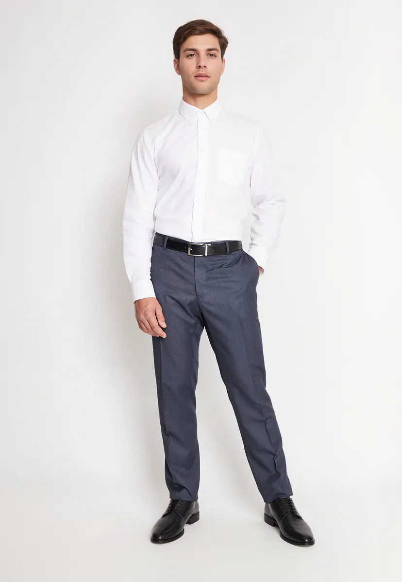 Camisa Formal Hombre Regular Oxford Blanco-3