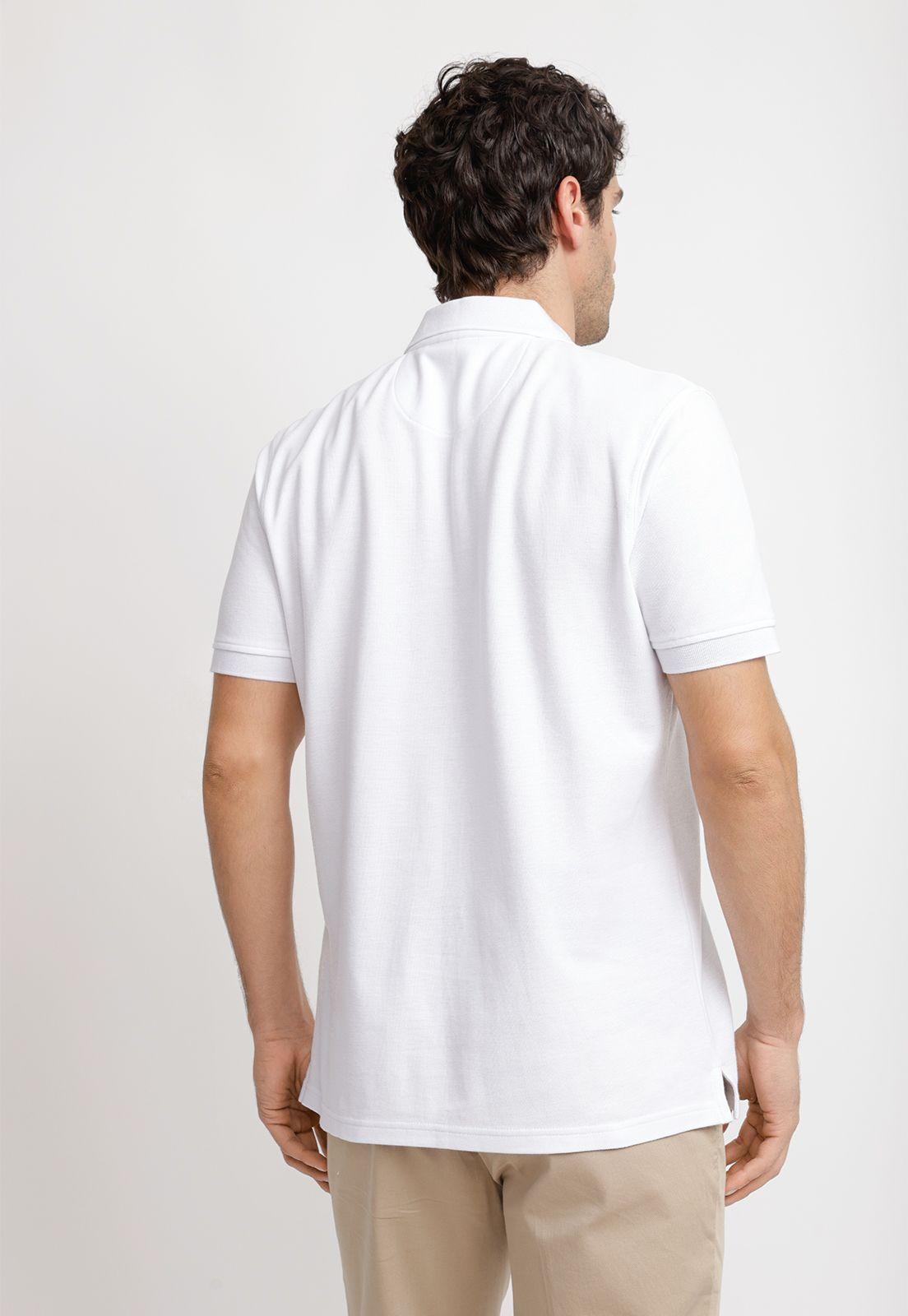 Polera Polo Pique Algodón Marini Blanco-1