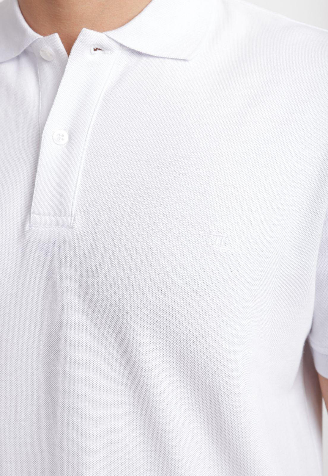 Polera Polo Pique Algodón Marini Blanco-2