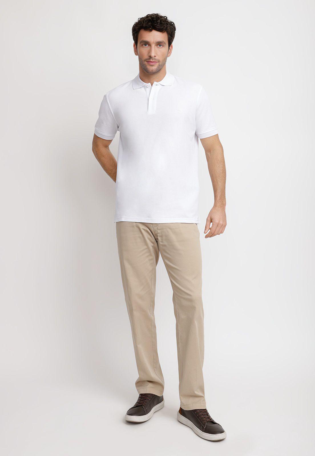 Polera Polo Pique Algodón Marini Blanco-3
