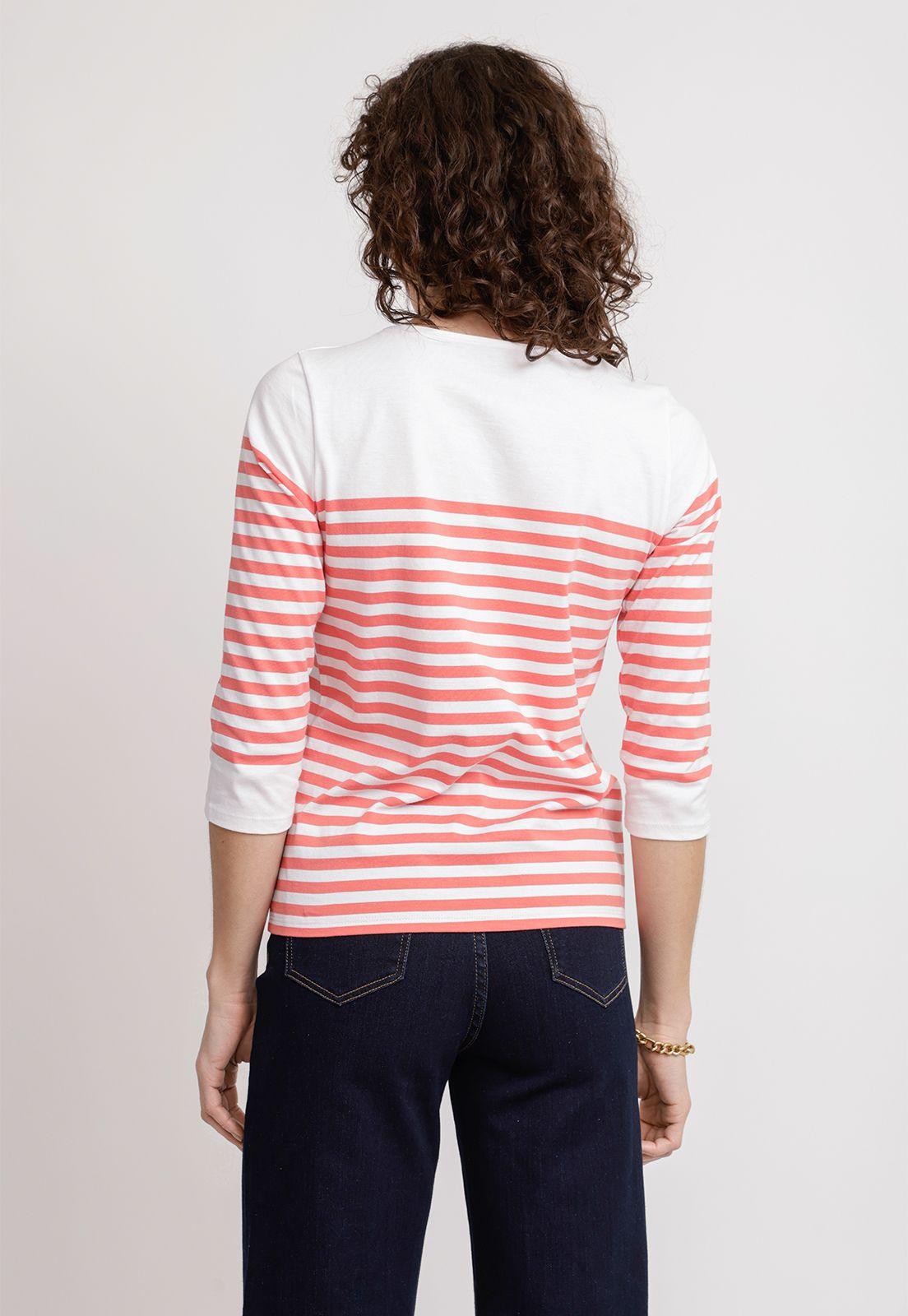 Polera Mujer Málaga Algodón Peruano Coral-1