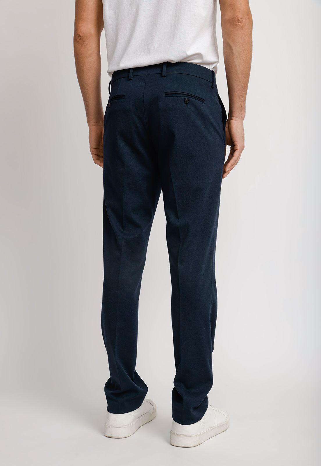 Pantalón Formal Hombre Azul Medio-1