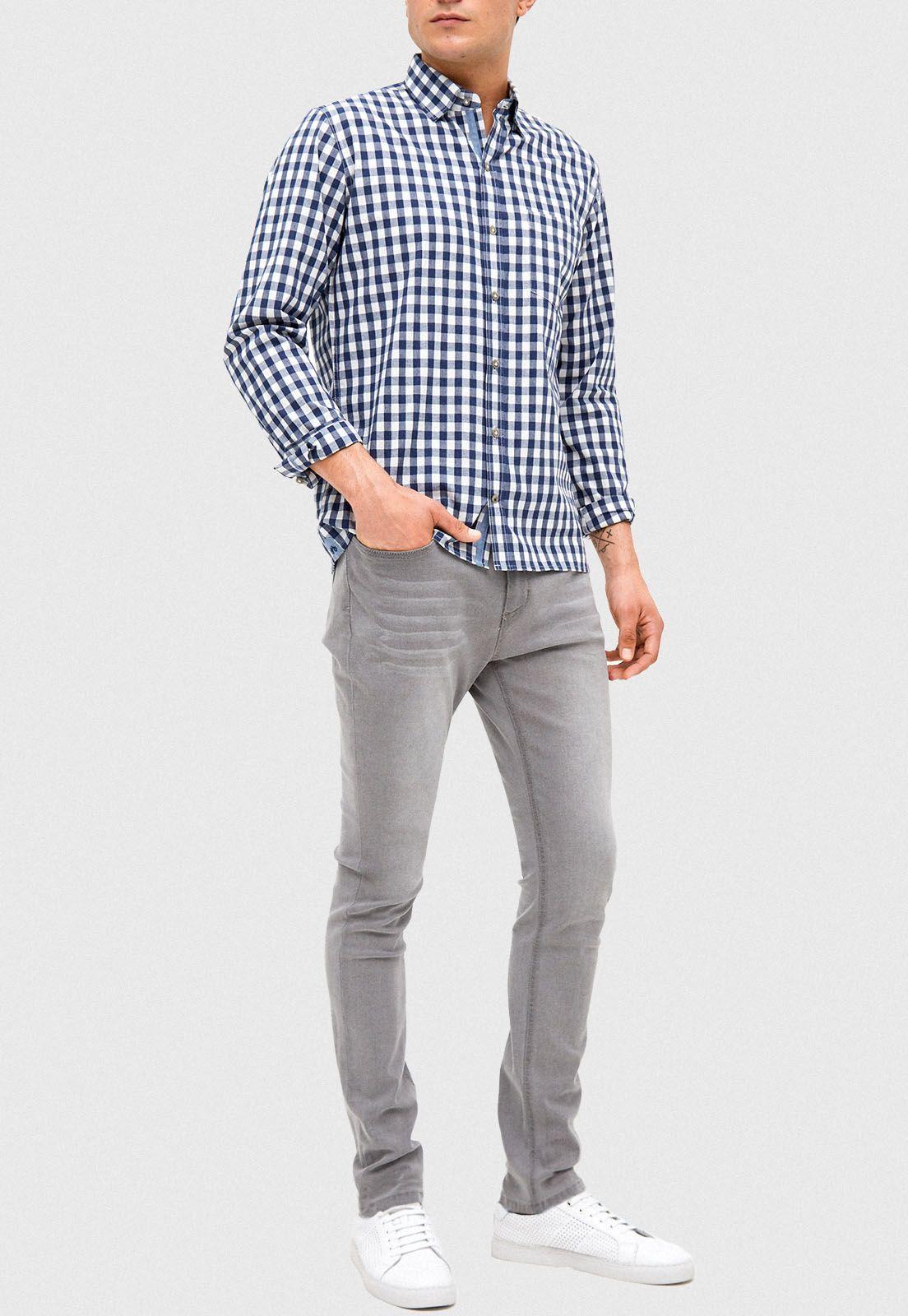 Camisa Ml Alcander Azul-3