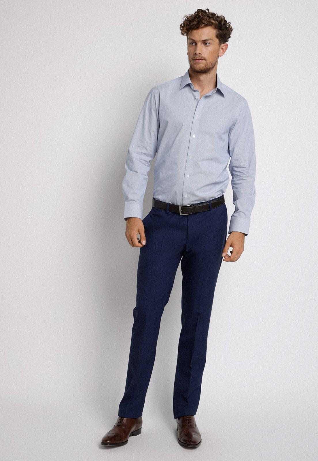 Camisa Formal Dynamic Azul-3