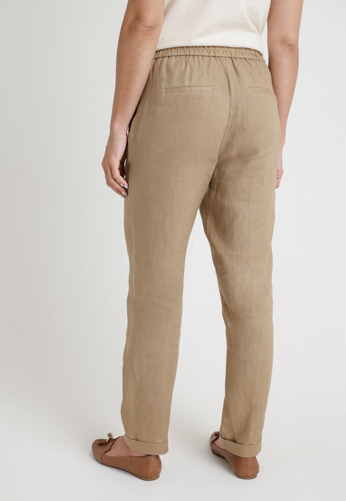Pantalón De Mujer Modelo Clara Color Taupe-1