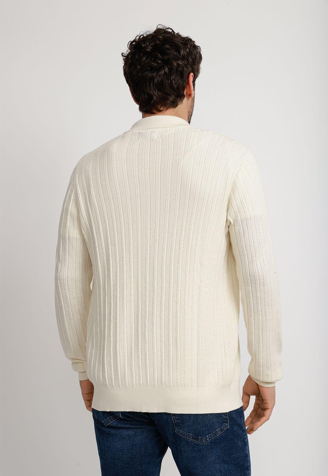 Sweater Hombre Cardigan Crudo-1