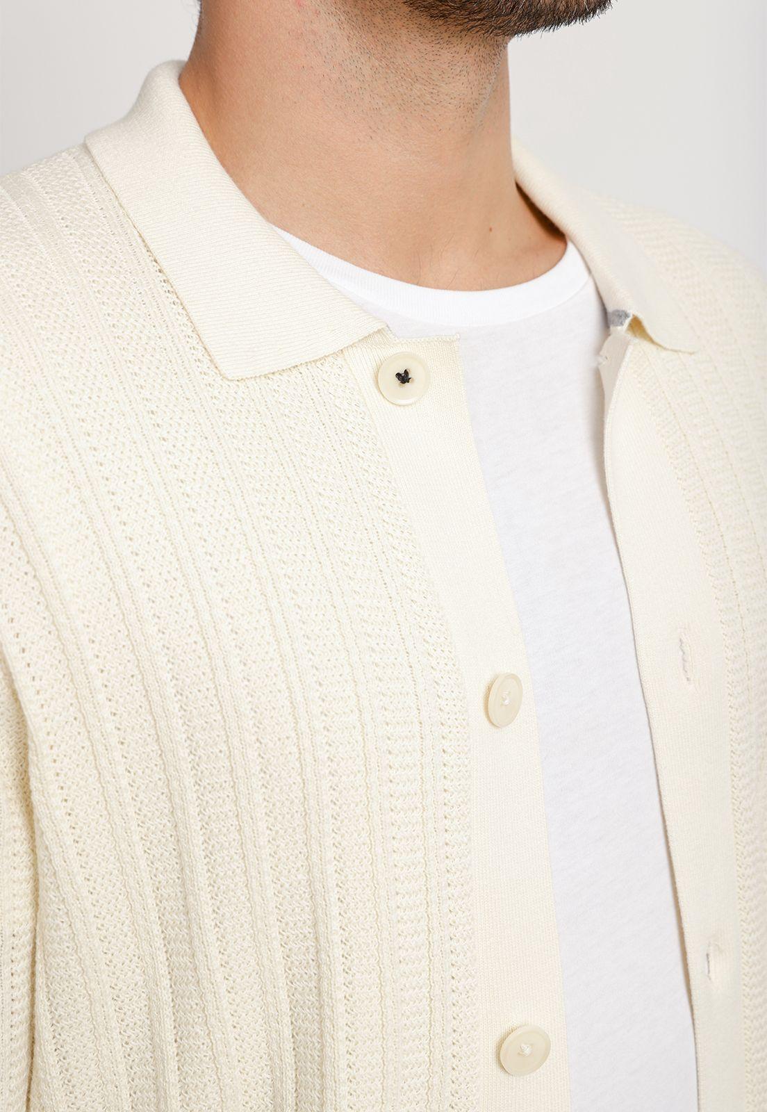 Sweater Hombre Cardigan Crudo-2