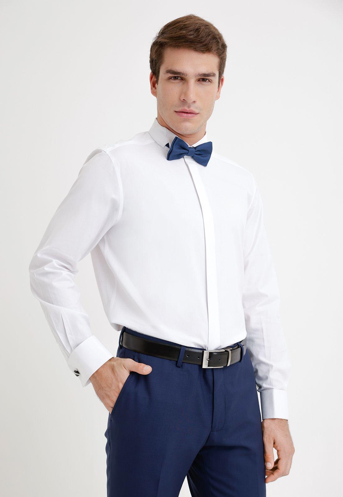 Camisa Formal Hombre Ceremonia Blanco-0