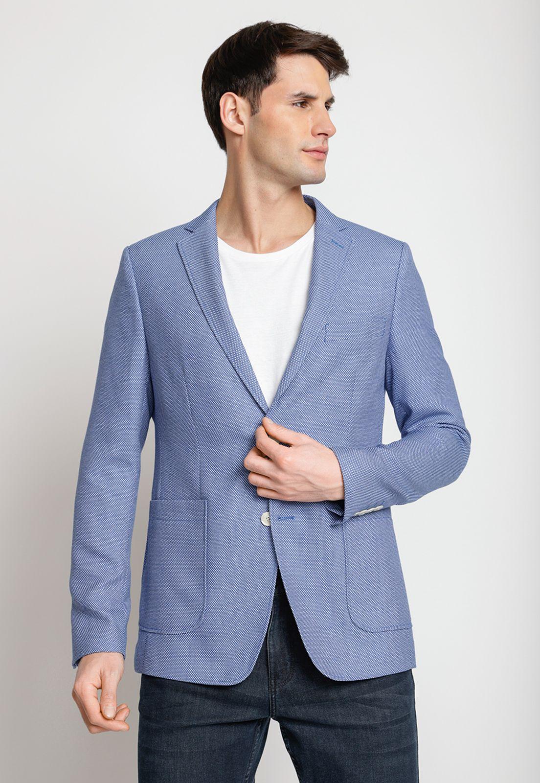 Chaqueta Hombre Casual Azul-0