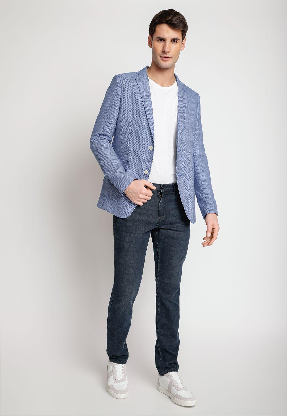 Chaqueta Hombre Casual Azul-3