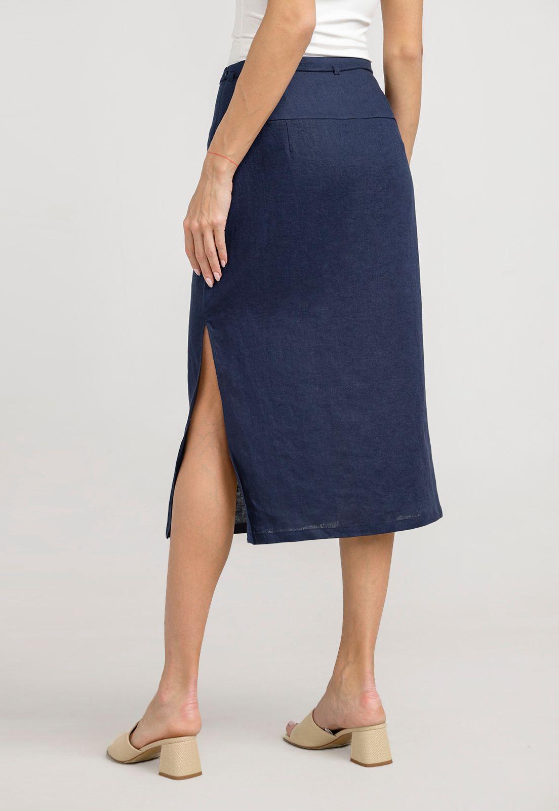 Falda Mujer Andrea Lino Navy-1
