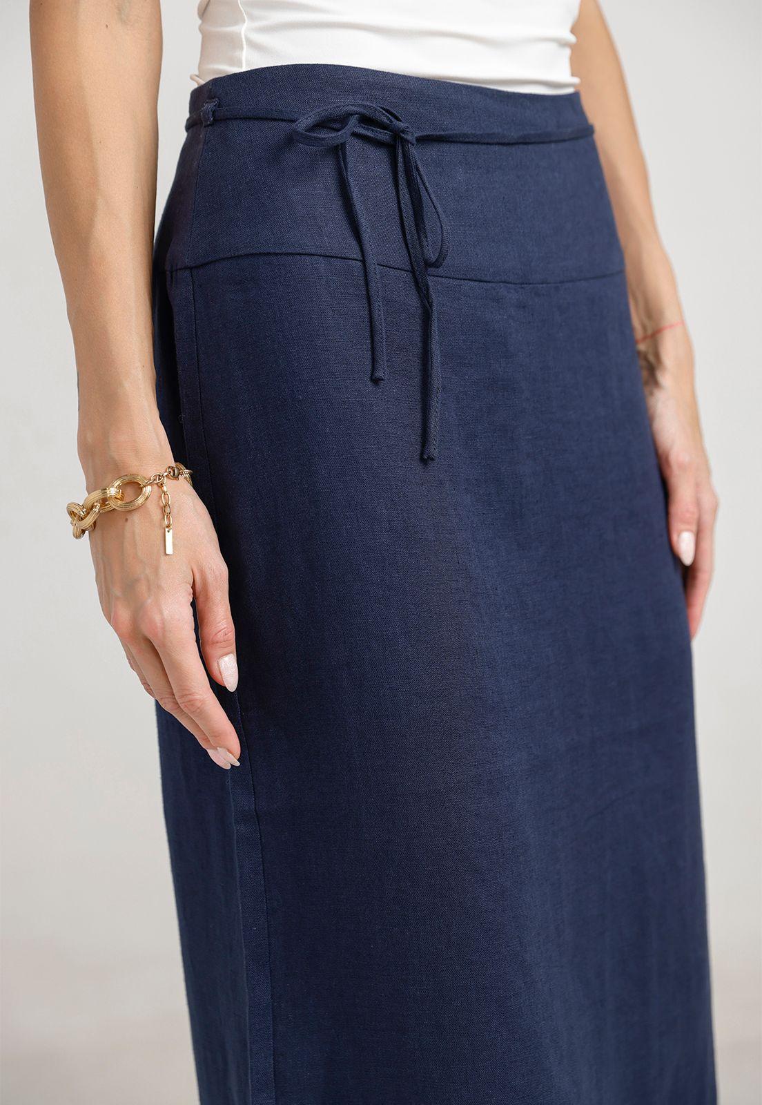 Falda Mujer Andrea Lino Navy-2