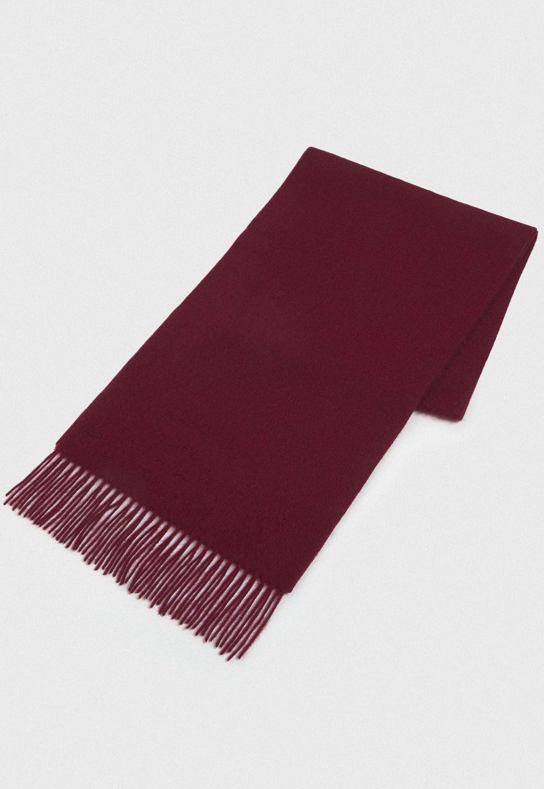 Bufanda de lana cuadros burdeo-0