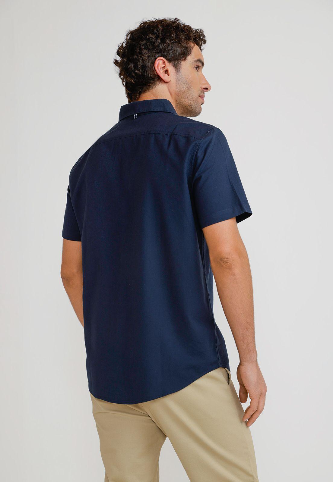 Camisa Hombre Manga Corta Navy OPWB0037-1