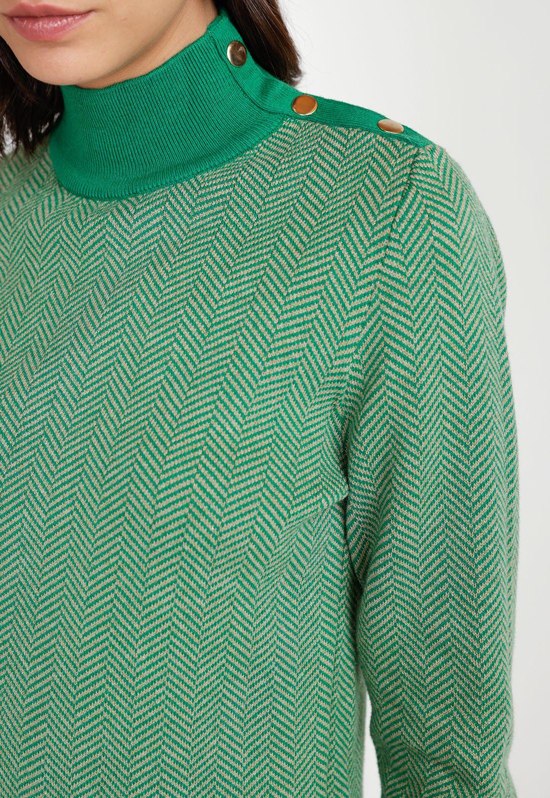 Sweater Mujer Algodón Verde-2