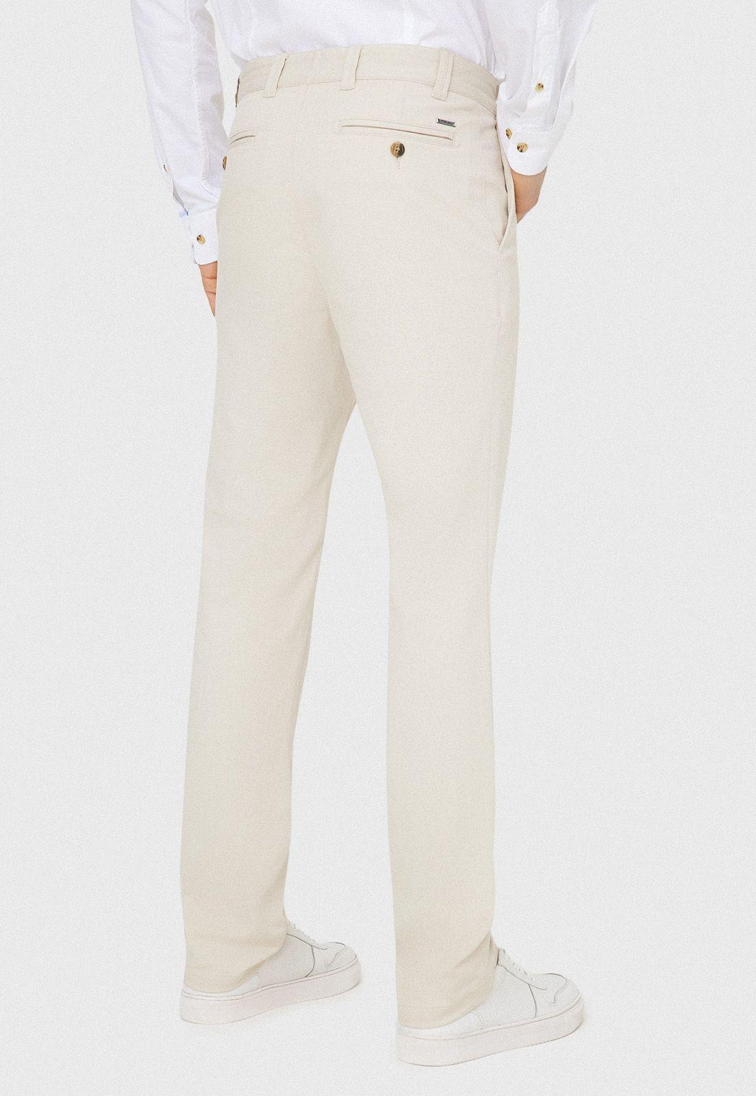 Pantalón hombre Slim Fit Vulcan Algodón Beige-1
