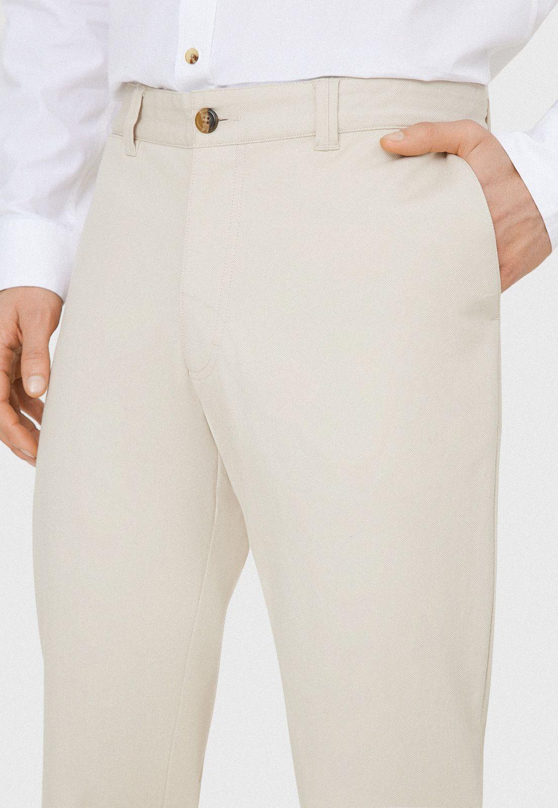 Pantalón hombre Slim Fit Vulcan Algodón Beige-2