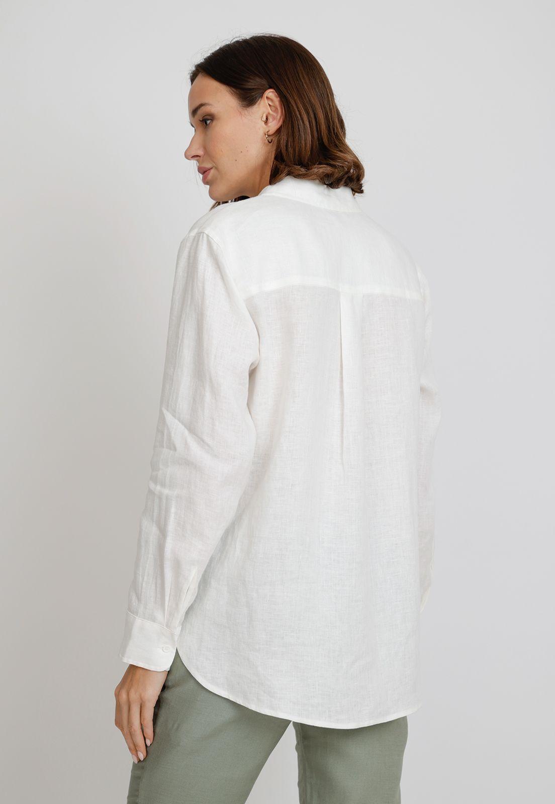 Blusa De Lino Cea Blanco-1