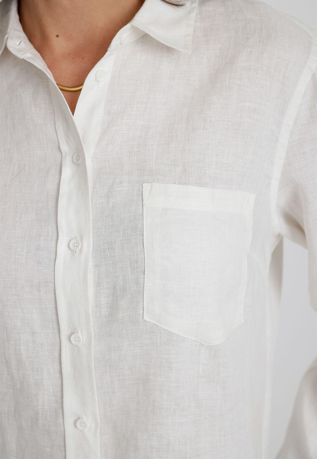 Blusa De Lino Cea Blanco-2