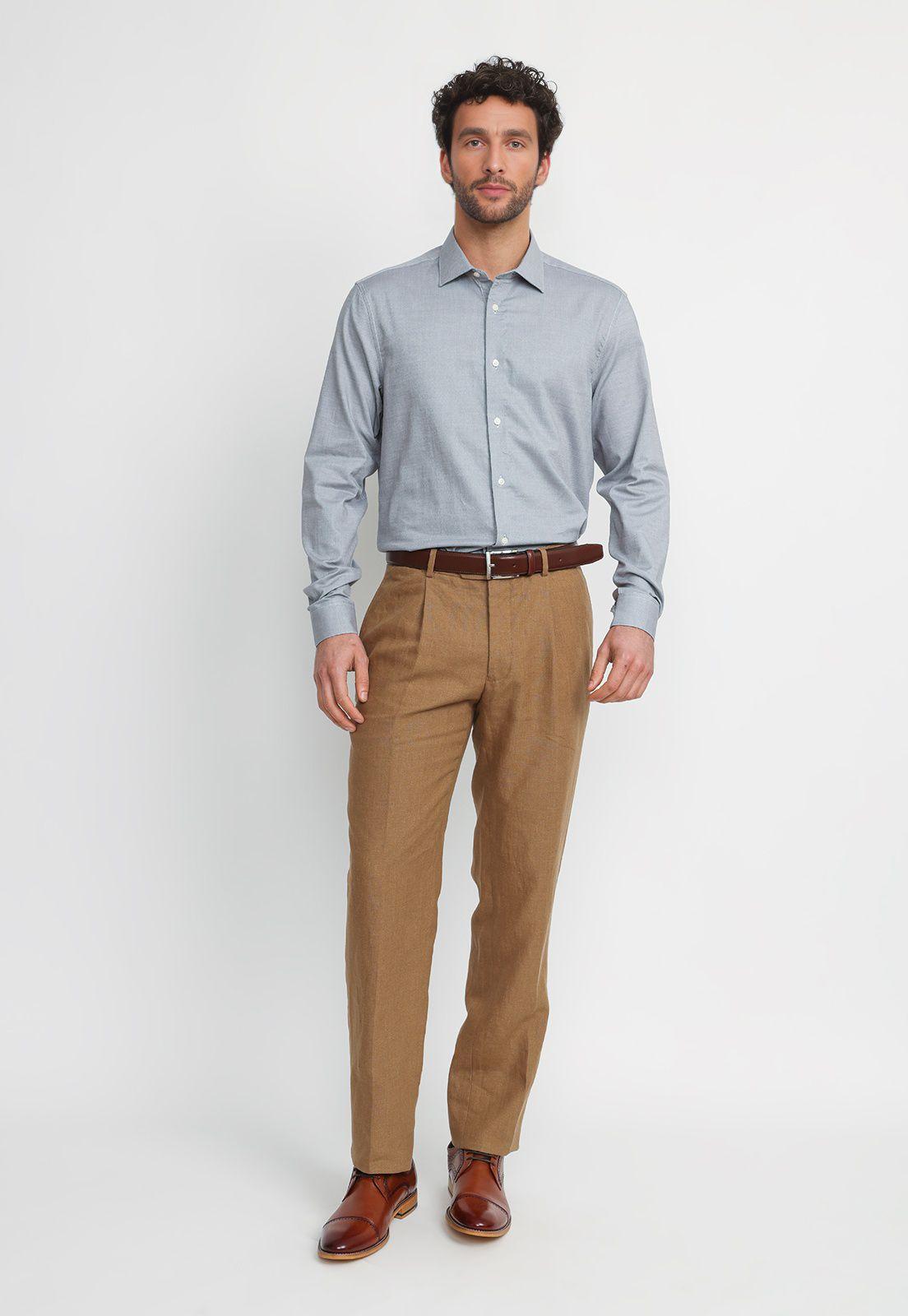 Camisa Hombre Formal Algodón Dynamic Gris-3