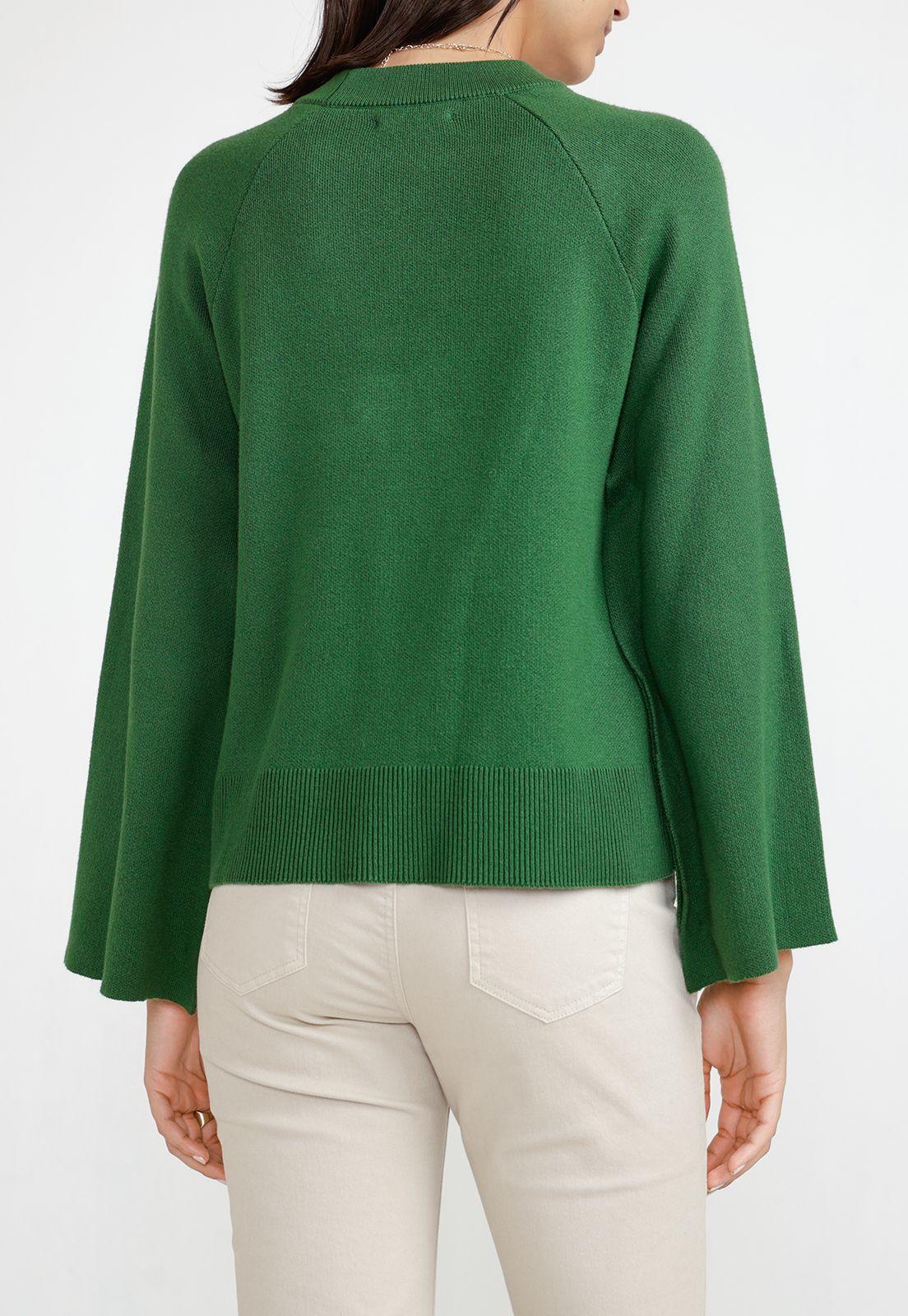 Sweater Algodón Mujer Verde-1