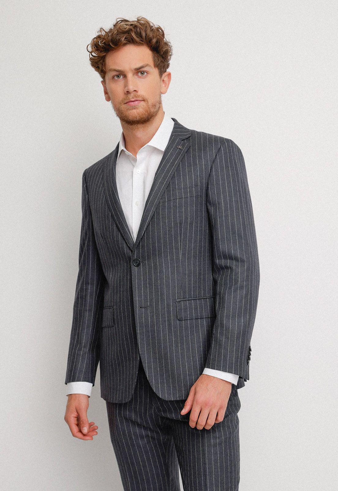 Traje travel gris Non Iron (Libre de Arrugas)-3