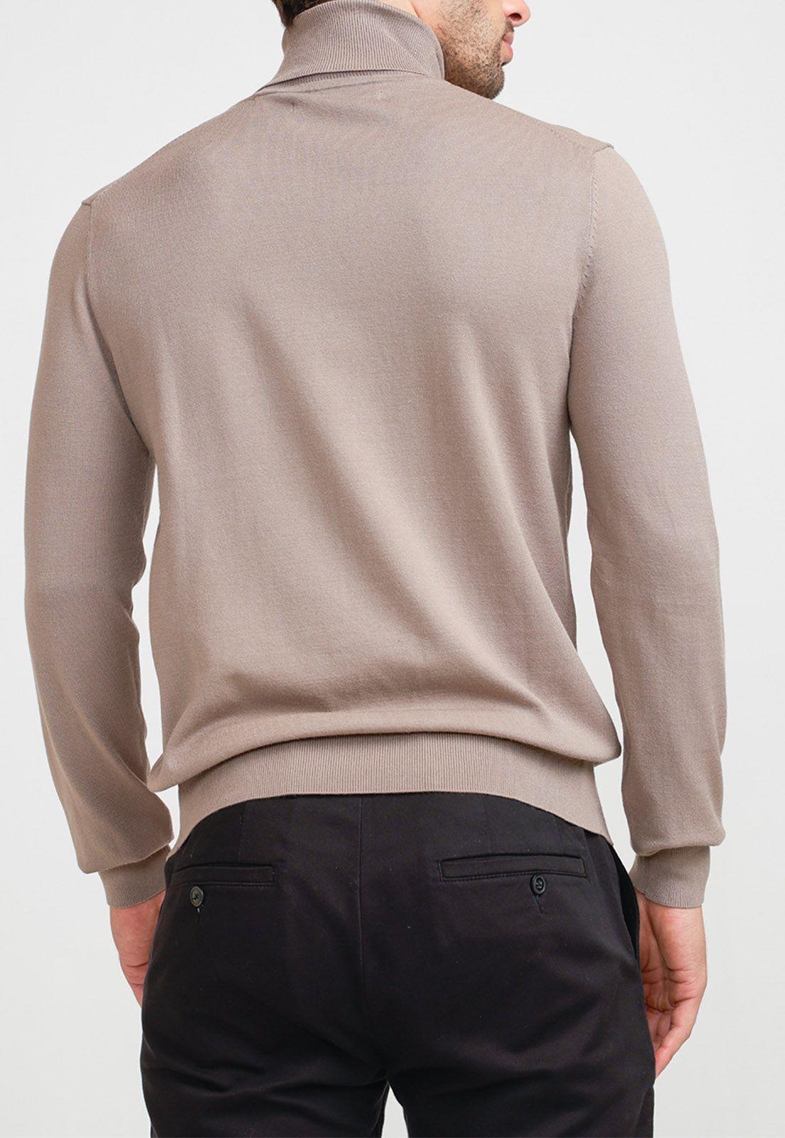 Sweater Hombre Cuello Alto Taupe-1