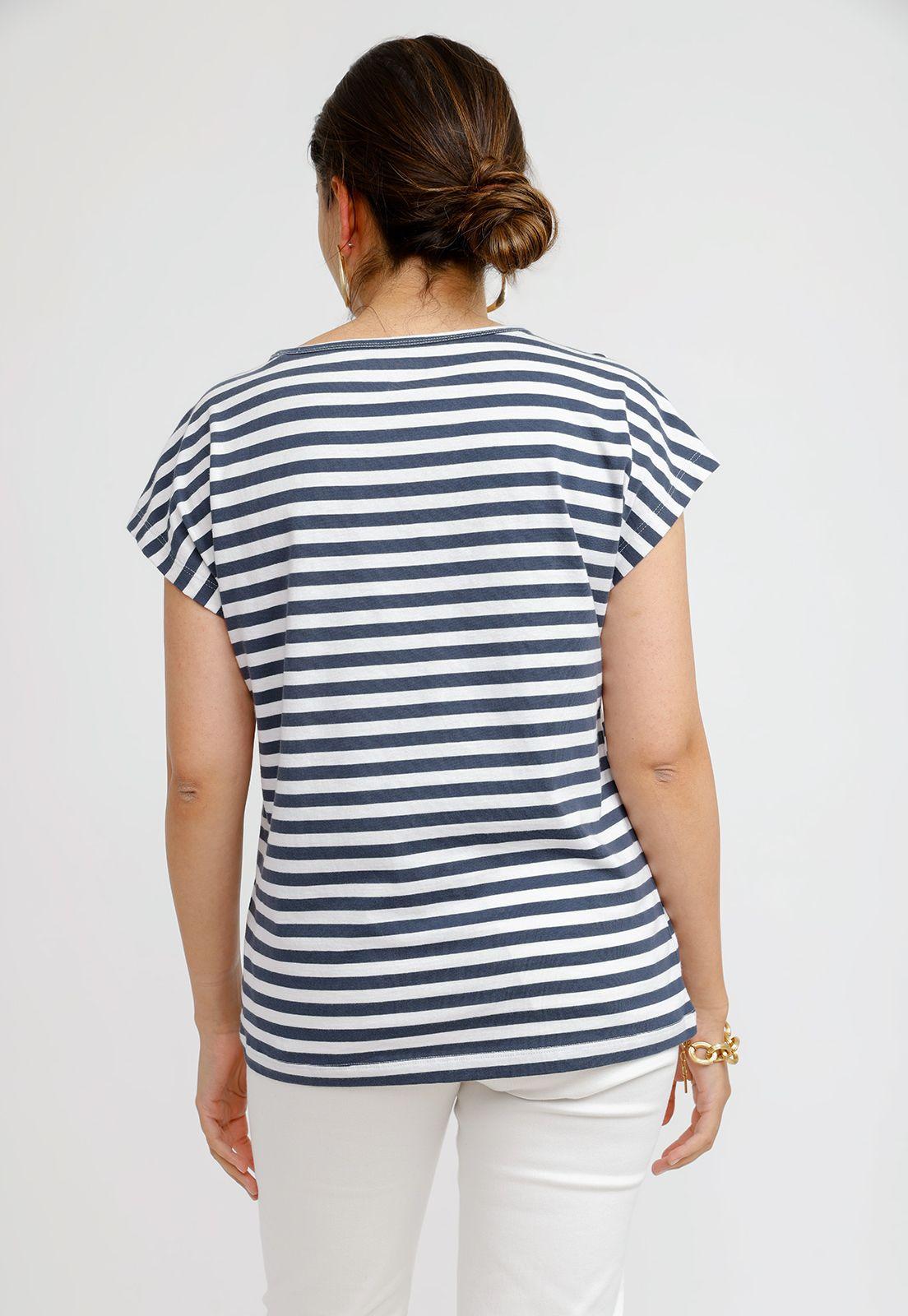 Polera Mujer Bilbao Algodón Peruano Marino-1