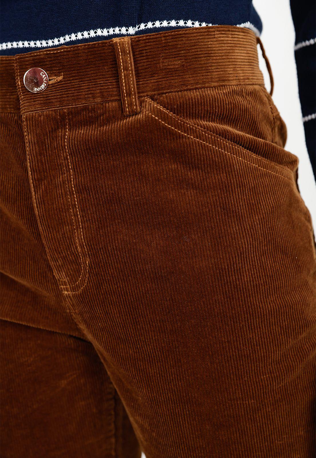 Pantalón Cotelé Mujer Nora Beige-2