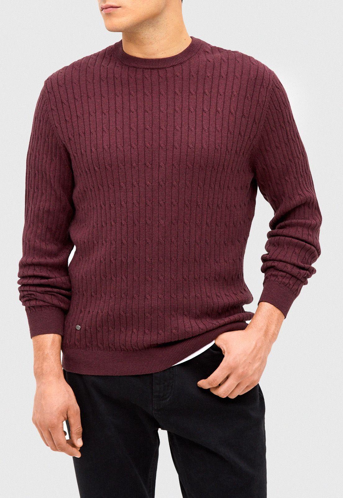 Sweater Round Neck Burdeo-0