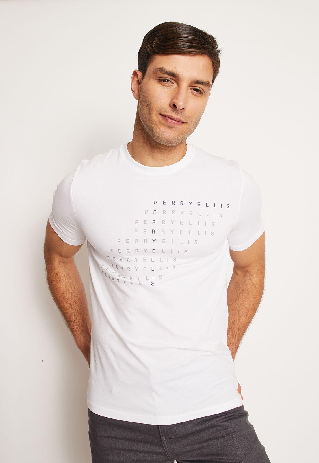 Polera Hombre Logo Algodón Blanco-0
