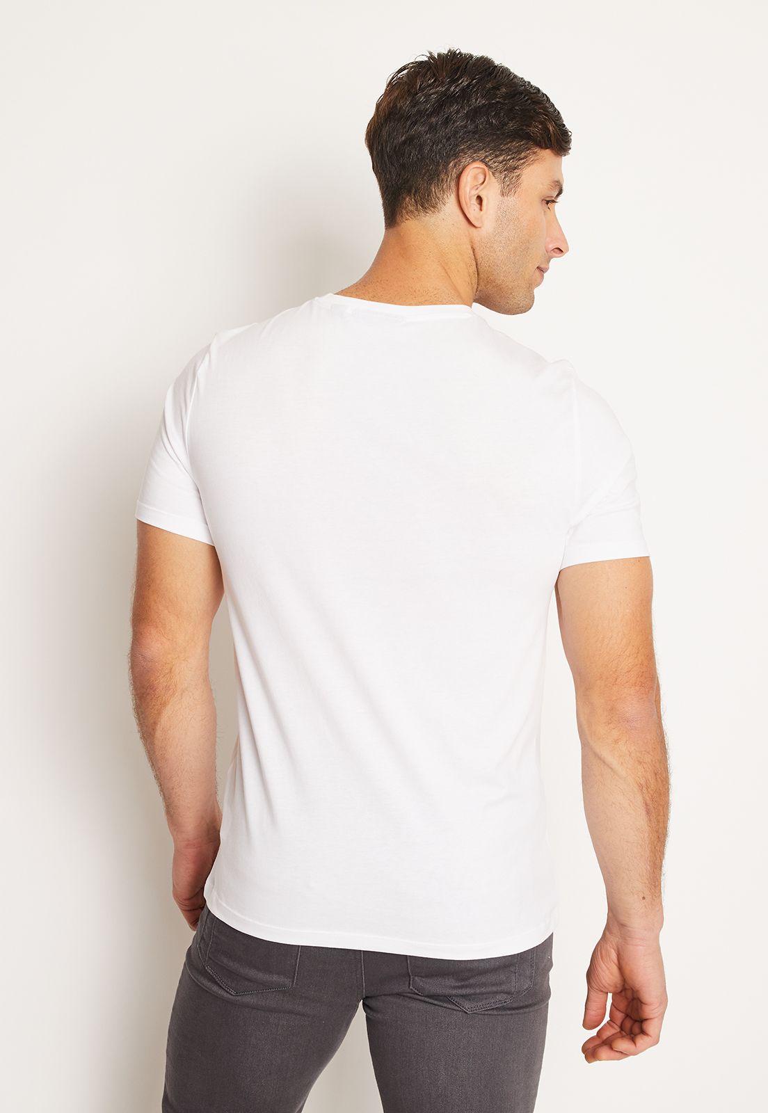 Polera Hombre Logo Algodón Blanco-1
