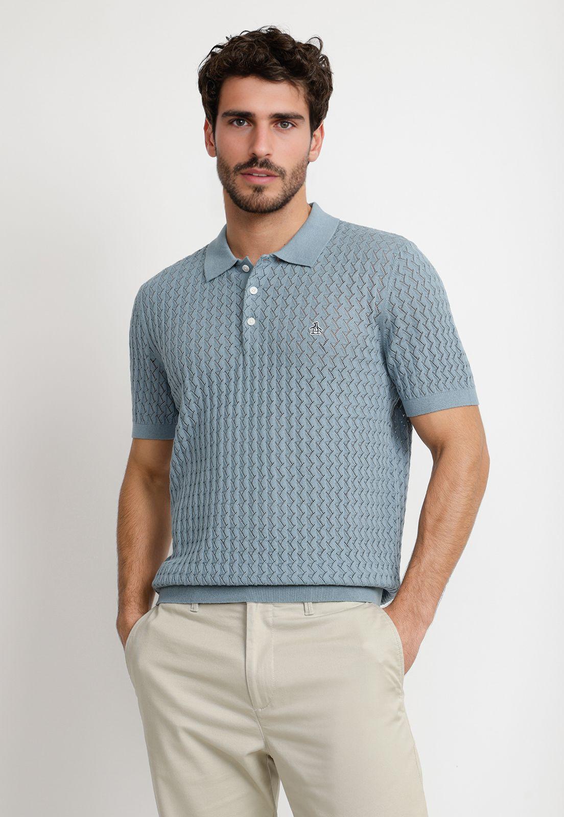 Polera Hombre Polo Manga Corta Celeste-0